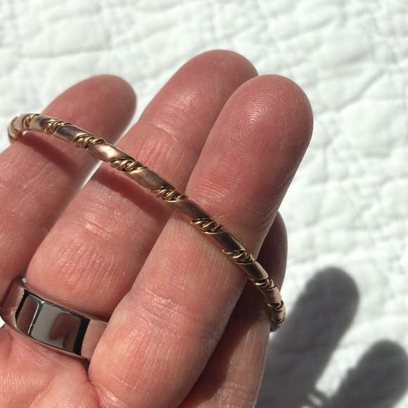 Bangle Set: Copper Plated, Copper Tones, Rose Gold Tones - 8 in All - Picture 7 of 11